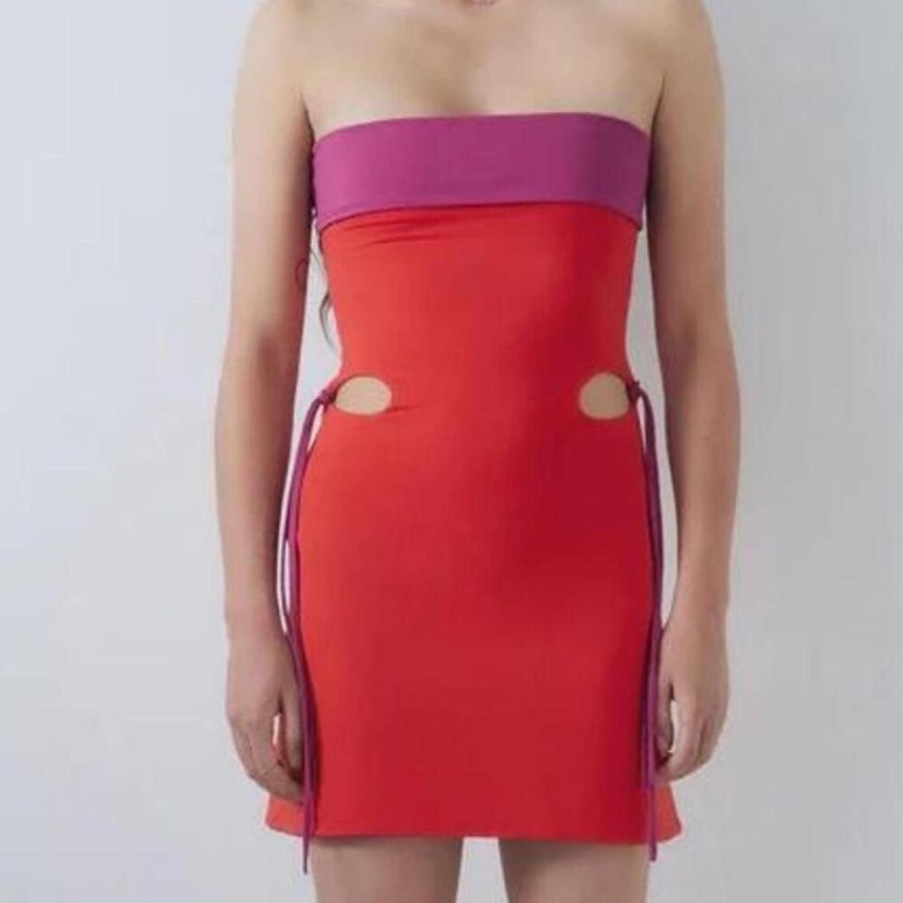 Gimaguas Women's Pink and Red Dress
